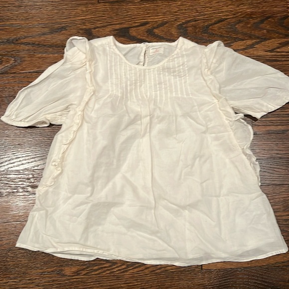 Crewcuts Pintuck Peasant Style Girls Blouse Size XL 12/14 - Picture 1 of 5